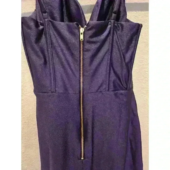 Aqua Women's Size 6 Purple Halter Neck Formal Dress Whimsigoth Glam Party - Picture 8 of 12